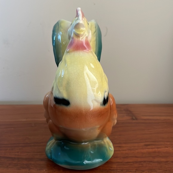 VINTAGE Royal Copley rooster vase chicken farmhouse - Picture 2 of 14